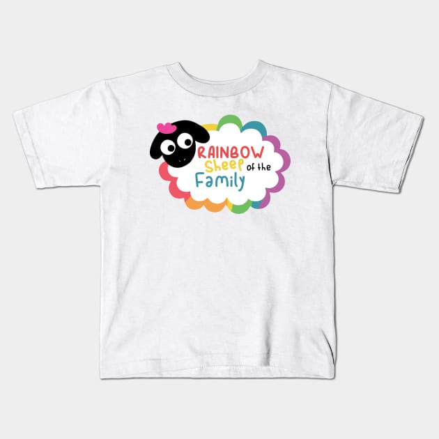 Rainbow Sheep of the Family Kids T-Shirt by Culture Props